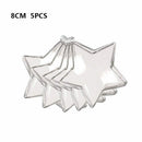 5 PCS Five-Pointed Star Transparent Plastic Craft Ball Acrylic Display 8CM wer d