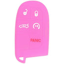Silicone Keyless Remote Key Case Cover for JEEP FIAT DODGE CHRYSLER (1x, Pe