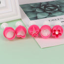 5PCS Cookie Cutter Cake Mold Star Button Plum Heart Biscuit Fondant Stamp MoA3C