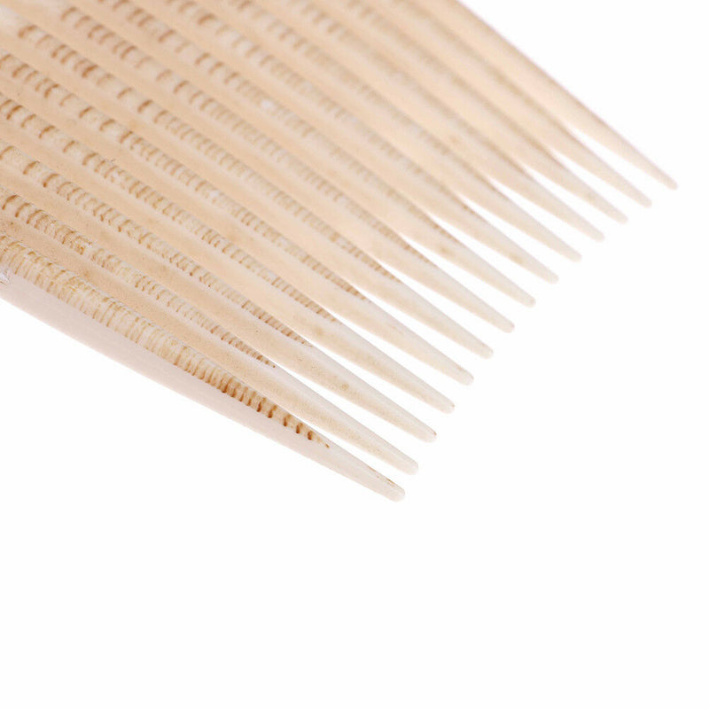 Plastic Wide Tooth Comb Natural Wood Massage Beauty Hair Care Salon Hairdress FT