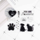 Cat Dog Paw Print Silicone Clear Rubber Stamps Seal Scrapbooking Album Card