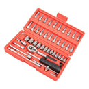 46-Piece 1/4-Inch 6.3mm Car Auto Automobile Repair Tool Ratchet Wrench Drive