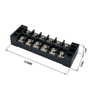 5pcs Block/Strip 6Position 25A Wire Barrier Dual Row Screw Terminal Panel