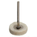 2Pcs 25mm Cloth Wheel Polishing Buffing 3mm Shank for Rotary Tool White