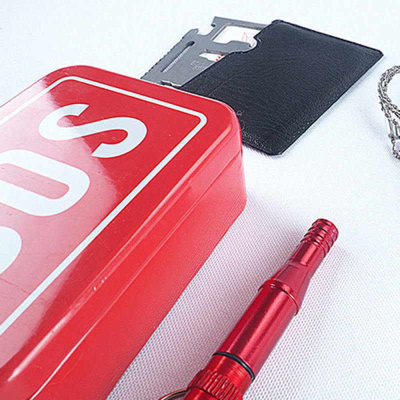 Portable 6 in 1 SOS Outdoor Emergency Survival Equipment Kit Gear Camping Tool