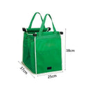 Eco Friendly Reusable Shopping Bags 6 Cart Clips Large Tote Bag Capcity Q3E9