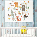 Cute Jungle Animal Zoo Wall Stickers Nursery Girls Childrens Bedroom Art Decals