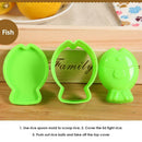 3pcs Sushi Rice Balls Mold Kid Bear Elephant Fish Shape DIY Cooking Kitchen Tool