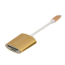 Aluminum Alloy High Speed 3.0 Card Reader For Macbook Usb 3.1Type-C To 3.0S