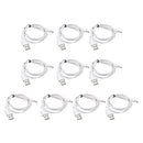 10 Packs Power Cord USB to DC 3.5 Mm Jack Cable White for