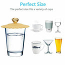 Food Grade Creative Round Diamond Mug Cover(Set of 6) Airtight Seal Silicon