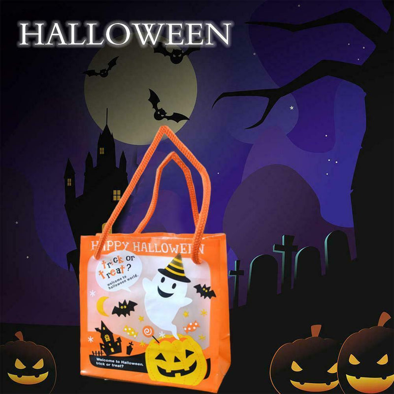 New Pumpkin Lantern Canvas Tote Bag Women Shopper Carry Pouch Halloween Hot