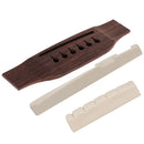 Left Hand Acoustic Guitar Bridge and Slotted Saddle Nut