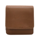 Women Solid Mini Wrist Bag Leather Purse Wristlet Clutch Handbag (Coffee)