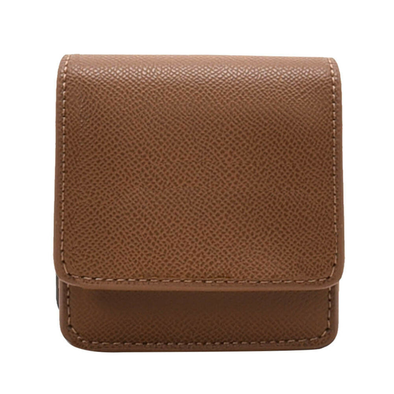 Women Solid Mini Wrist Bag Leather Purse Wristlet Clutch Handbag (Coffee)