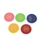 Poker Game Tokens, 100 Pack of Plastic Value Chips, 1.6 inch Counting Markers