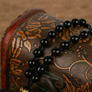 40cm Black Obsidian Stone Cross Necklace Jewelry For Men Pendants Gifts D5H9