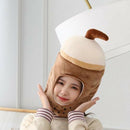 Girls Bubble Tea Shape Headband Plush Hat Cap Headdress for Women Teens