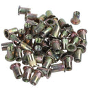 6mm Thread Dia 15mm Long Metal Rivet Nut Insert Nutsert 50Pcs S7F4