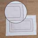 23*15cm White Hemstitch Dinner Napkins Ladder Cotton Linen Cloth Table  YNK