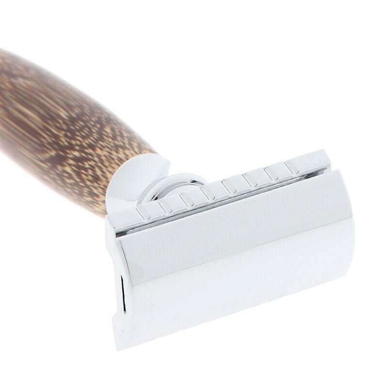 Men Shaving Manual Double Edge Classic Safety Razor Environmental Bamboo Handl-