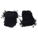 50 3X4in Organza Jewelry Gifts Pouches Black for Wedding Favor V1N5
