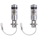 2pcs H3 Auto Replacement 100W 6000K Iceberg Blue LED Fog Driving Light Bulbs