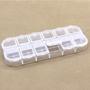 12 Compartment Plastic Storage Case Nail Art Jewelry Container Organizer Box ME