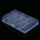 Clear Plastic 6Slot Jewelry Storage Box Case Craft Organizer Bead Holder Fixable