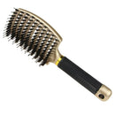 Boar Bristle Hair Brush-Curved And Vented Detangling Hair Brush For Women L A7J2