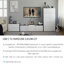 3in1 Type C to 4K HDMI USB 3.0 Charging HUB USB-C Adapter Converter For Macbook