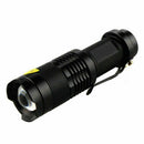 Police 1200LM Q5 LED 14500/AA Super Bright Zoom Flashlight Powerful Torch AU