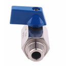 Stainless Steel Ball Valve - 1/4 Inch NPT Thread Male Small Mini Ball Valve L2K1