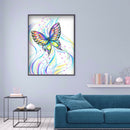 Flying Butterfly 5D DIY Full Round Diamond Painting Digital Canvas Handwork