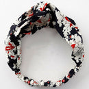 Cross Flower Head With Elastic Hair Band Female Girl Headscarf Plant Print
