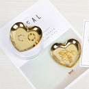4X(Heart Shaped Jewelry Serving Plate Metal Tray Storage Arrange Fruit TrayW7H5)