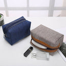 Blue Women Men Travel Cosmetic Bag Multifunction Zipper Small Makeup Toilet