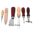 6 Pieces Leather Working Tools and Supplies Prong Punch Edge Beveler, Perfect