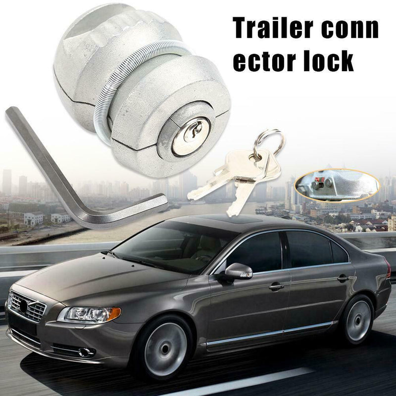 Universal Trailer Parts Hitch Lock Ball Lock for Coupling Tow Caravan Zinc