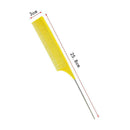 2x ABS Weave Highlighting Foiling Hair Combs Hair Comb Brush Pin Tail Yellow