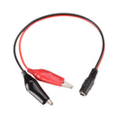 DC 5.5mm x 2.1mm DC Female/Male Jack Connectors to 2 Alligators Clip Power Ca.ES