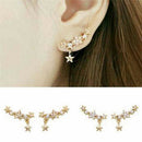 Star Crystal Rhinestone Ear Stud Earring Eardrop Earrings Women Jewelry FashiLJ