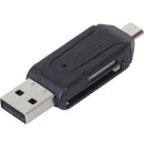New Micro USB 2.0 OTG Adapter SD T-Flash Memory Card Reader For Smart Phone PC