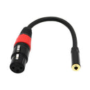 3.5mm (TRS) Mini-Jack Female Microphone Adapter to 3-pin XLR Female Connector