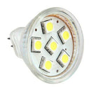 GU4 MR11 DC 12V 6 SMD 5050 LED Light Bulb 6000K - White V2Z4