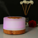500Ml Ultrasonic Air Humidifier Led Light Wood Grain Essential Oil Diffuser