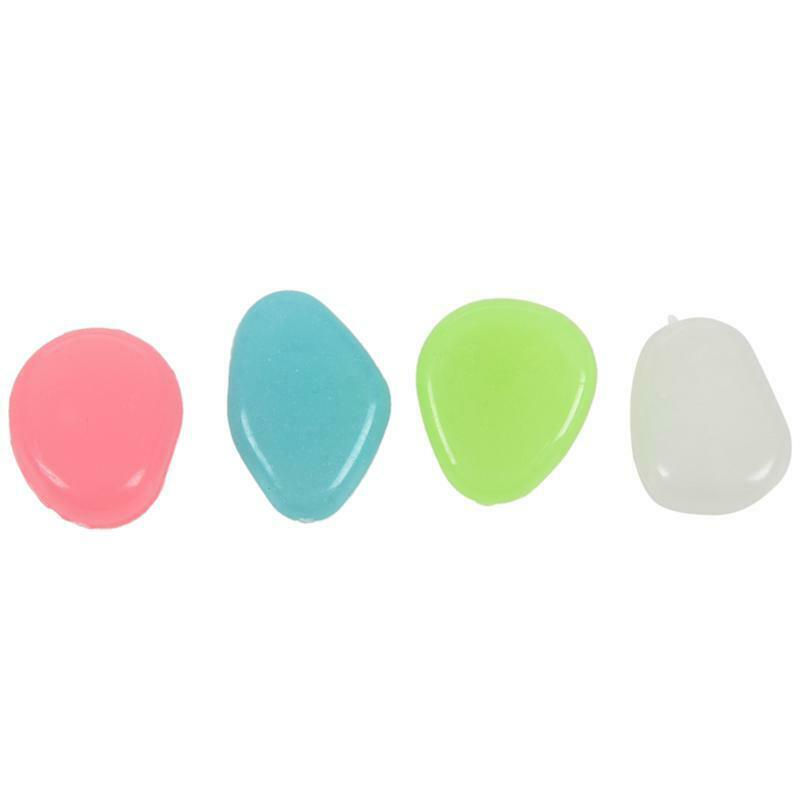 100Pcs Glow In The Dark Stones Pebbles Rock Aquarium Fish Tank Garden Walk