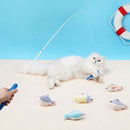 Catnip Filled Cat Toys Fishing Cat Teaser Wand Exerciser Training Chasing B
