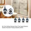 1X(8Pc Shower Door Castors Rolls Shower Door Rollers Sliding Door Roller Gu