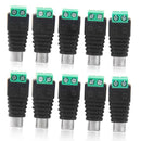 10 RCA Female Plug Cable End Screw Terminal Connector Adaptor for CCTV Audio